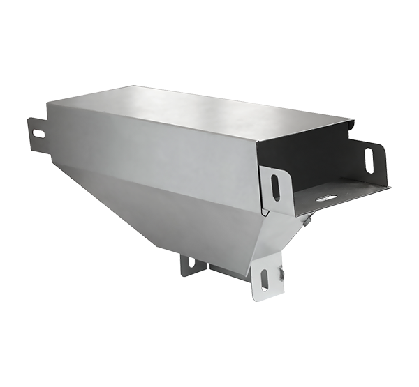 Т ответвитель вертикальный вниз с разворотом 90' STOVNR90*500*50*1,5 ZN